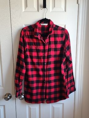Woolrich Pemberton Red and Black Buffalo Plaid Shirt Jacket L
